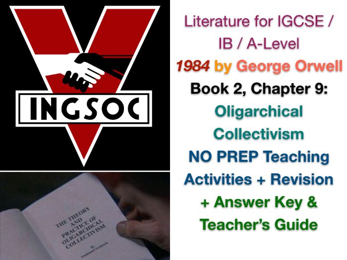 George Orwell - 1984 - Book 2, Ch. 9: Oligarchical Collectivism (IGCSE EXAM PREP + ANSWERS)