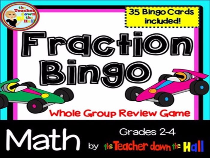 Fractions Bingo - Identifying Fractions