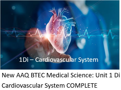 NEW: AAQ BTEC Medical Science Unit 1Di Cardiovascular System COMPLETE