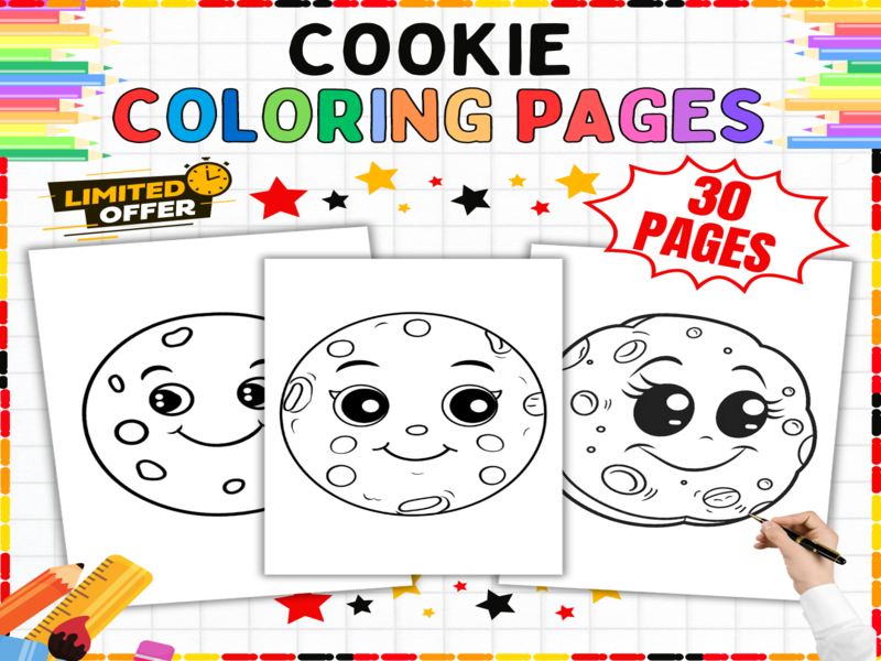 Cookies Coloring Sheets | Sweet Treats Colouring Pages | Fun Printable Worksheets for Primary School