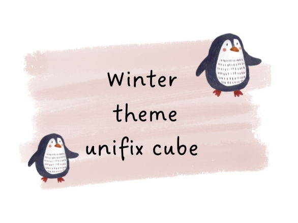Winter theme unifix cubes