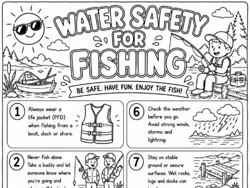 Water Safety - Fishing Colouring Sheet