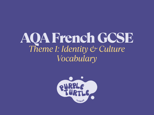 GCSE French Vocab Theme 1: Identity and Culture