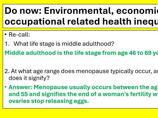 AAQ Level 3 Health and Social Care Unit 1 Human Lifespan 1.13