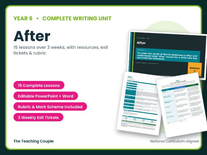 After | Year 6 English Unit | 15 Complete Lessons + Resources + Mark Scheme