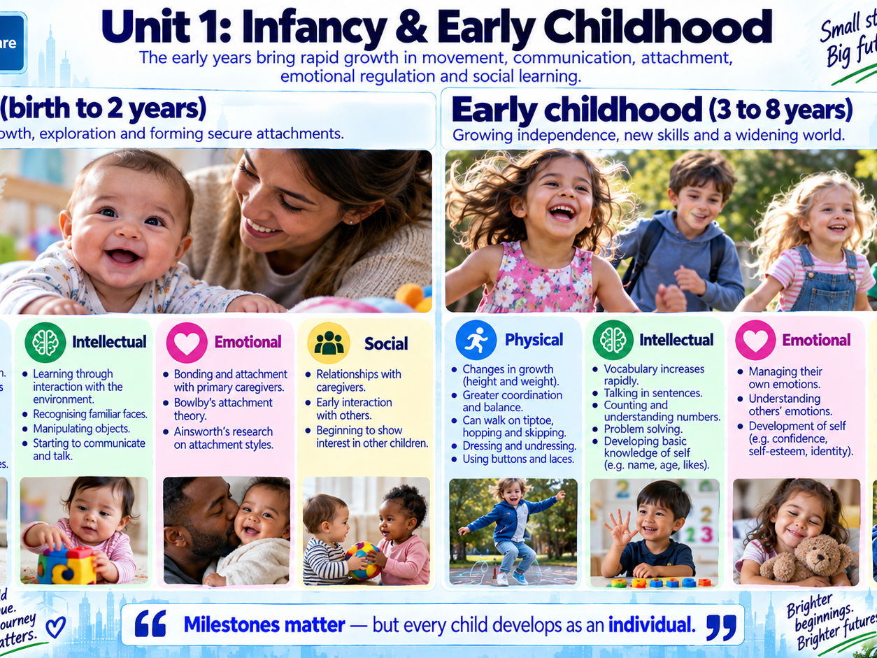 BTEC Health & Social Care Level 3 AAQ Unit 1 Human Lifespan & Development | Resource Bundle