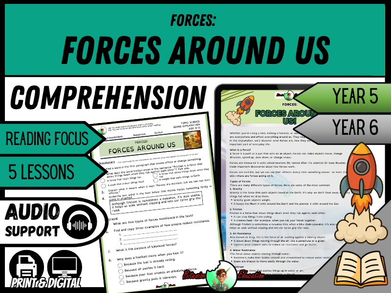 Forces Around Us | Reading Comprehension | Year 5/6