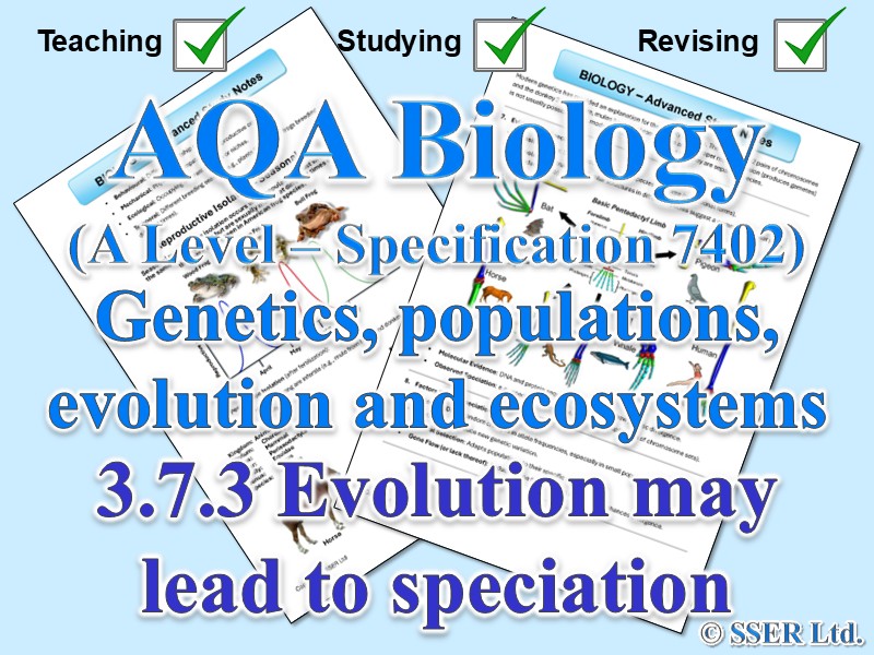 BIOA_AQA Topic Notes: 3.7.3 Evolution may lead to speciation