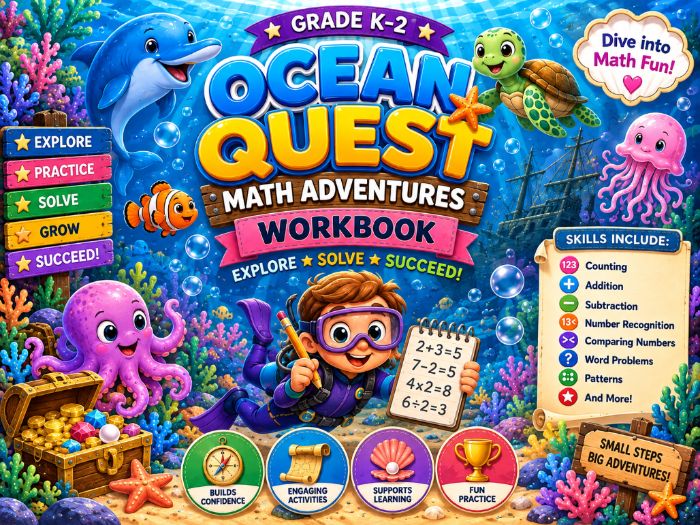 Ocean Math Worksheets | Addition, Subtraction, Place Value & Math Activities | Kindergarten–2nd