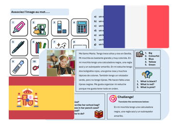 Pencil Case (French & Spanish) – Ready-to-teach