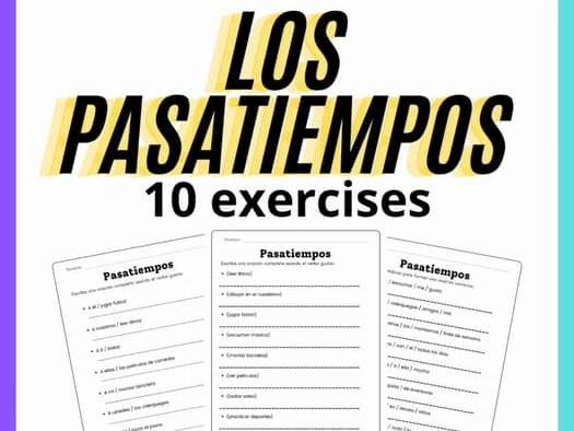 Me Gusta No Me Gusta Los Pasatiempos | Spanish Verb Gustar Worksheets