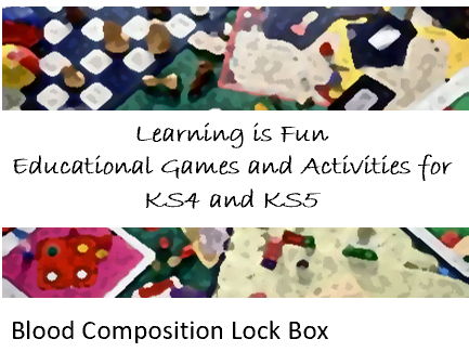 Science Games and Activities: Blood Composition Lock Box