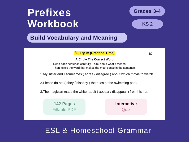 Prefixes Workbook: Gr 3-4 / KS 2