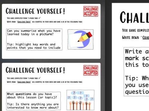 Challenge cards