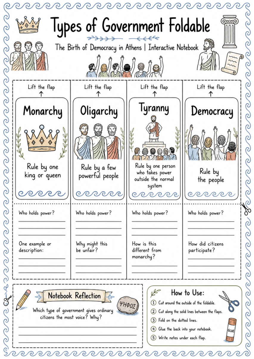 The Birth of Democracy in Athens Lesson Bundle | Ancient Greece Unit ...