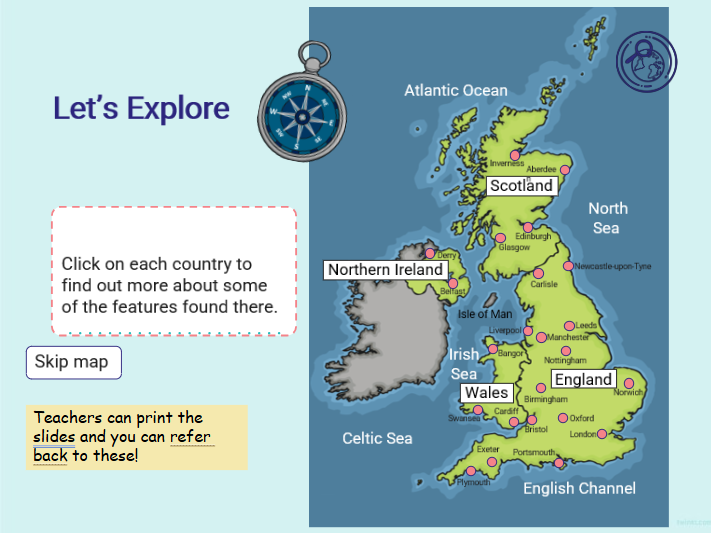 UK Travel Itinerary – KS2 Geography & Writing Lesson