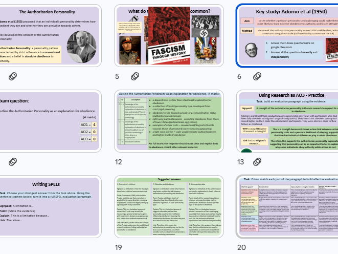 Authoritarian Personality: Dispositional - Social Influence NEW AQA A Level Psychology 2025 Spec