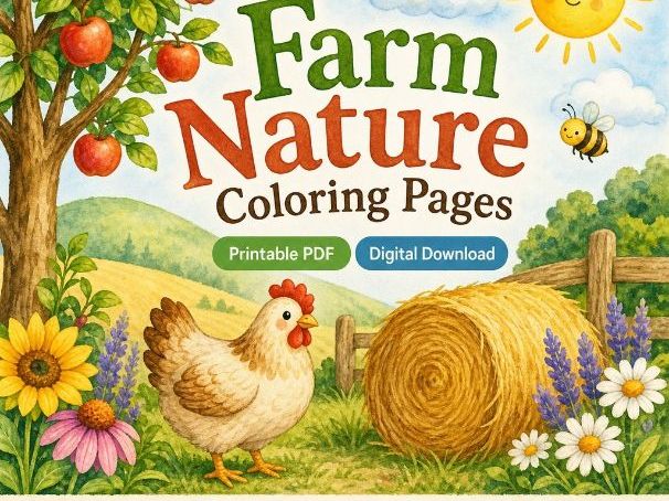 Farm Nature Coloring Pages