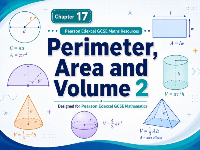 17 - Perimeter, Area and Volume Teacher Pack - FOUNDATION Maths GCSE Pearson Edexcel