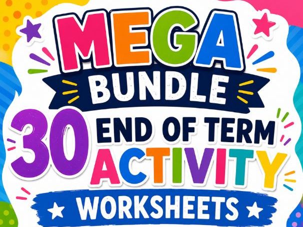 30 End of Term Activity Worksheets Mega Bundle | Art Cover Lessons | KS2 KS3 KS4