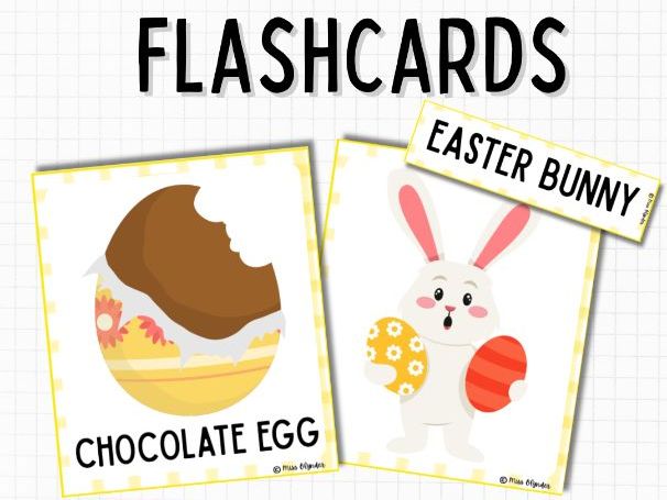 Easter Vocabulary Flashcards | Picture Cards for ESL / EAL | Word Wall | Primary