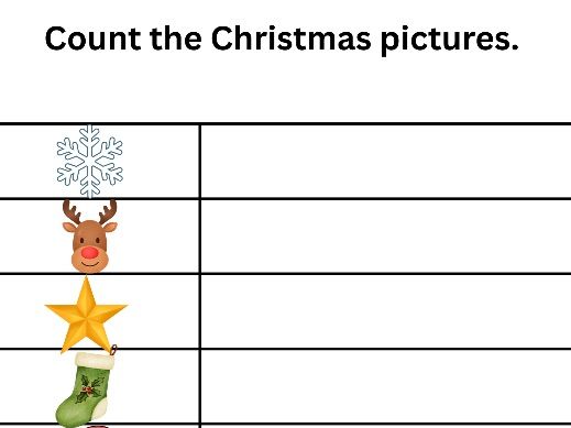 Christmas Counting Hunt Activity