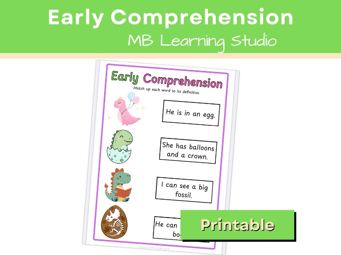 Early Dinosaur Themed Comprehension