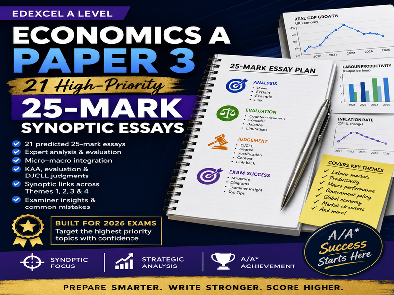 21 Hot Essay Topics 25 Marks Edexcel A Level Economics Paper 3