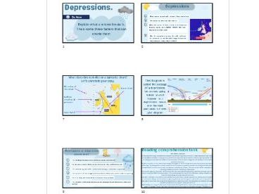 KS3 Weather unit - Lesson 7 - Depressions