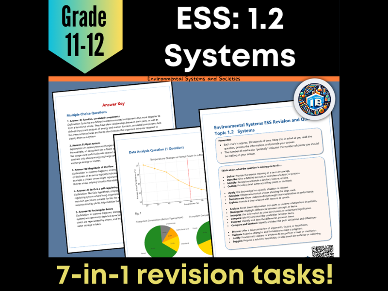 IB DP ESS 1.2 Systems: Quiz & Exam Revision Worksheets - 2026