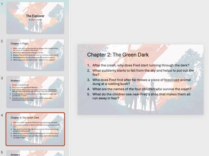 The Explorer Comprehension (questions and answers)