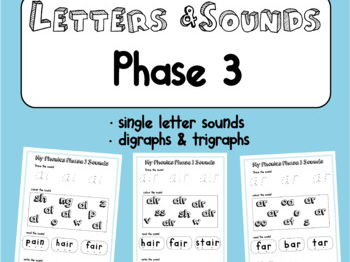 Letters and Sounds Program - Activity Book Phase 3 - read write colour