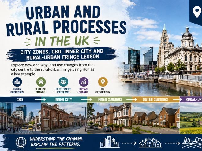 Urban and Rural Processes in the UK – City Zones, CBD, Inner City and Rural-Urban Fringe Lesso