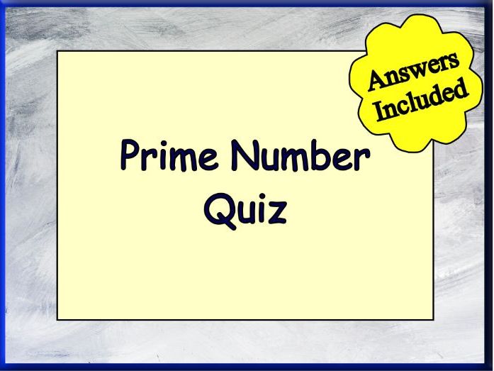 Prime Number Quiz