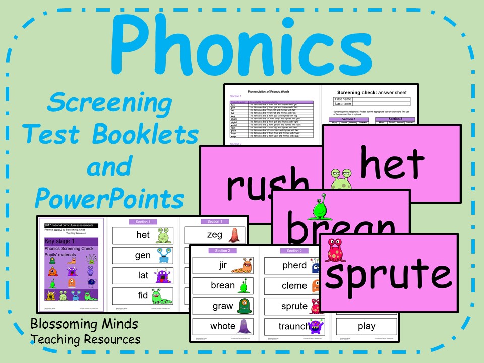 Phonics Screening Test Papers and PowerPoints