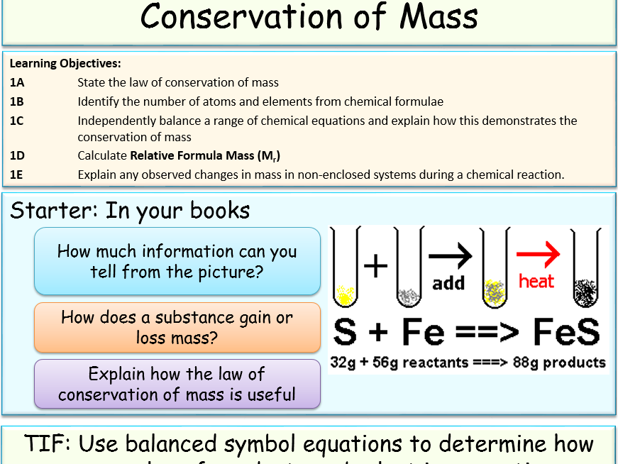 Conservation of Mass