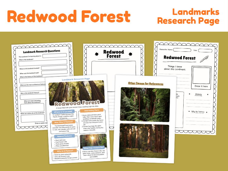 Redwood National and State Parks Research Project | Landmark Worksheets