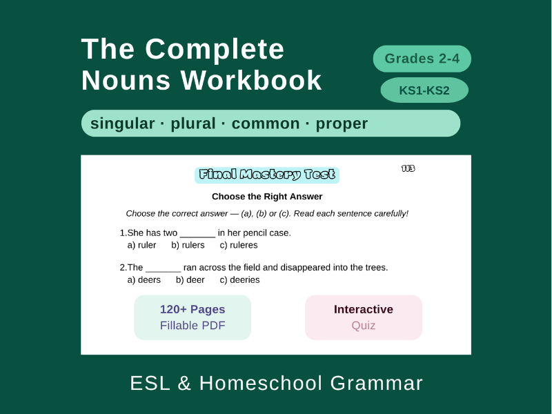 Complete Nouns Workbook: US English (K2-4)