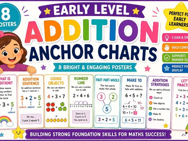Addition Early Level Anchor Charts
