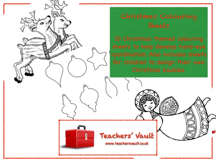 Christmas Colouring Sheets Teaching Resources