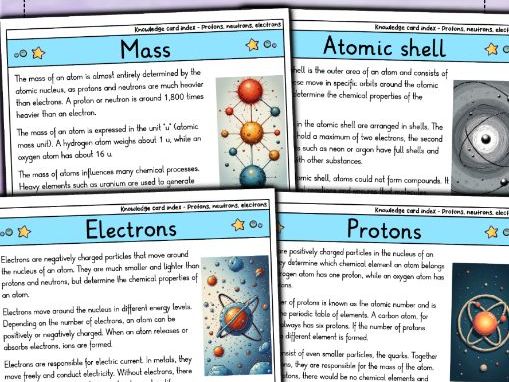 Protons, Neutrons, Electrons - Flashcards | Chemistry | Atomic ...