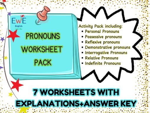 Complete Pronouns Worksheets Bundle | Grammar Practice, Activities & Exercises