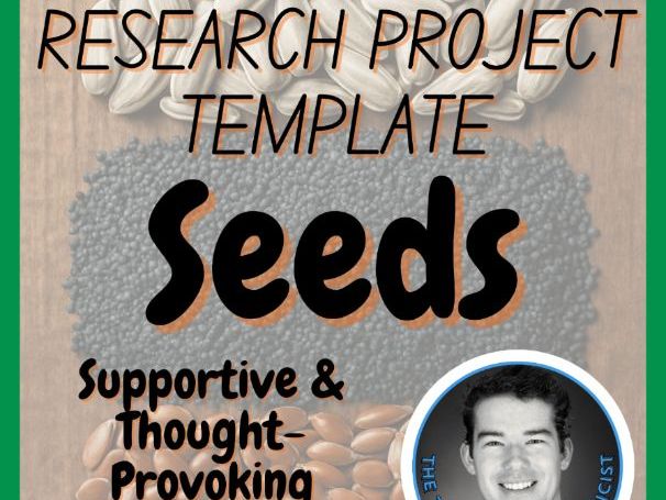 Seeds | Biology / Life Science Research Project Template | Digital + Print