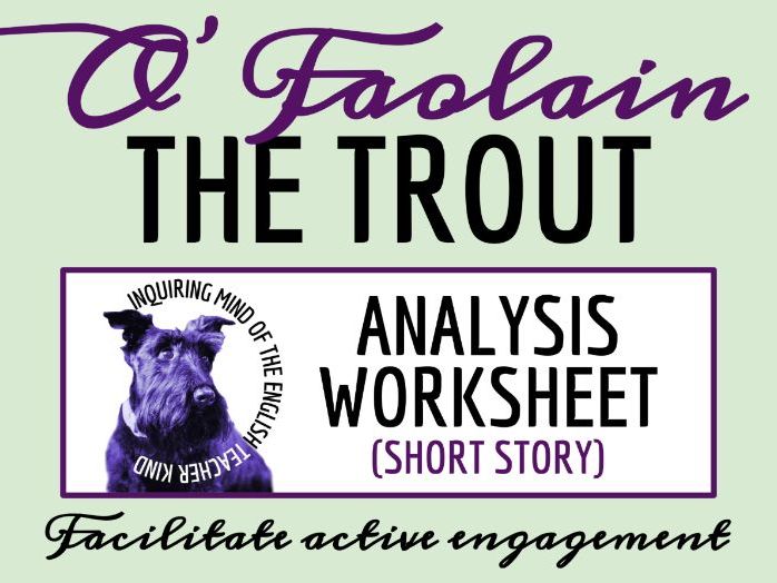 "The Trout" by Sean O'Faolain | Literary Analysis Worksheet | Close Reading Activity