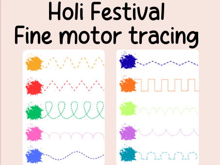 Paint splash- fine motor- line tracing- continuous provision