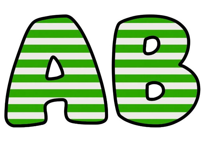 Neon Green Lines Classroom Display | Lettering Set | Upper & Lowercase, 0-9 and Signs