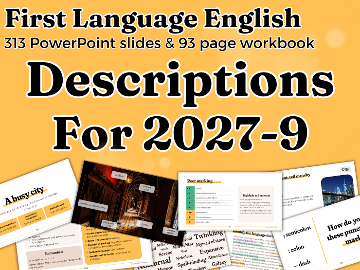 Descriptive Writing 2027: Full Unit for IGCSE First Language English 0500/0990