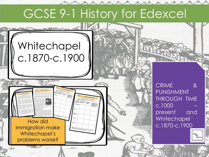 Edexcel GCSEWhitechapel, c1870-c1900.  L4: How did immigration make Whitechapel’s problems worse?