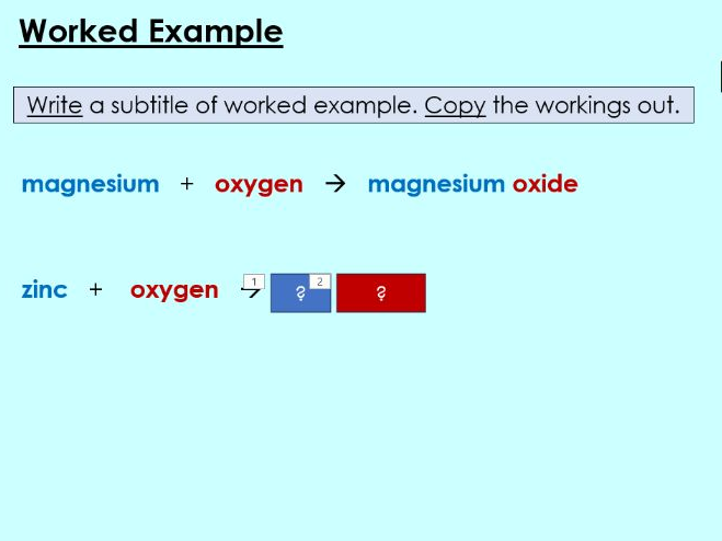 Metals and oxygen - KS3 Activate lesson