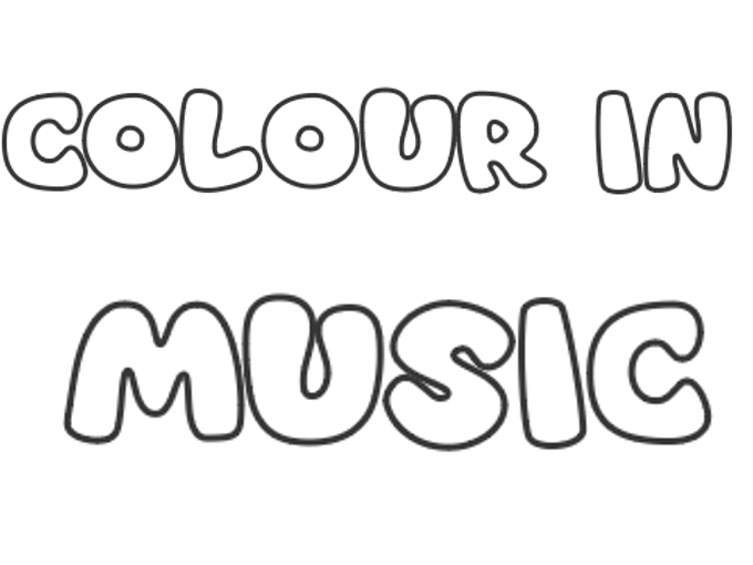 Music colouring in book